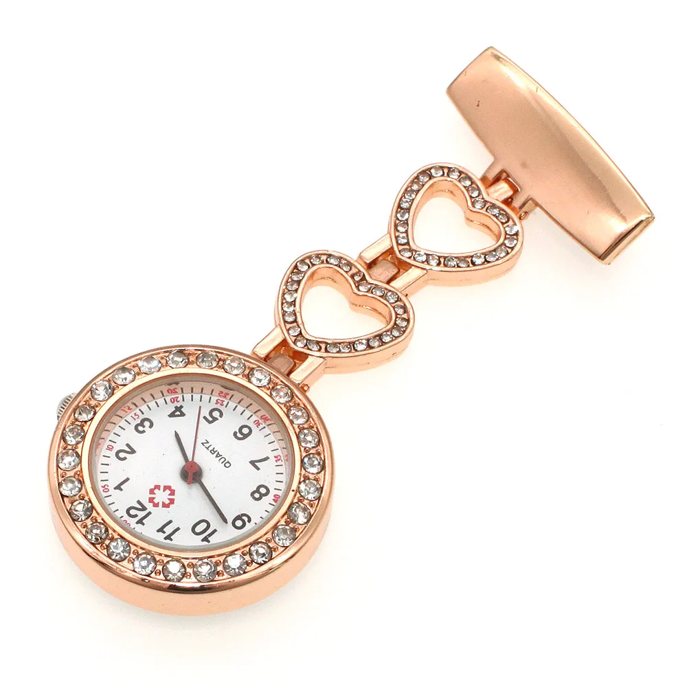 

Luxury Fashion Pendant Jewelry Watch Stainless Steel Nurses Watches Doctor Brooch Pin Pocket Fob Watch Crystal Watch A14