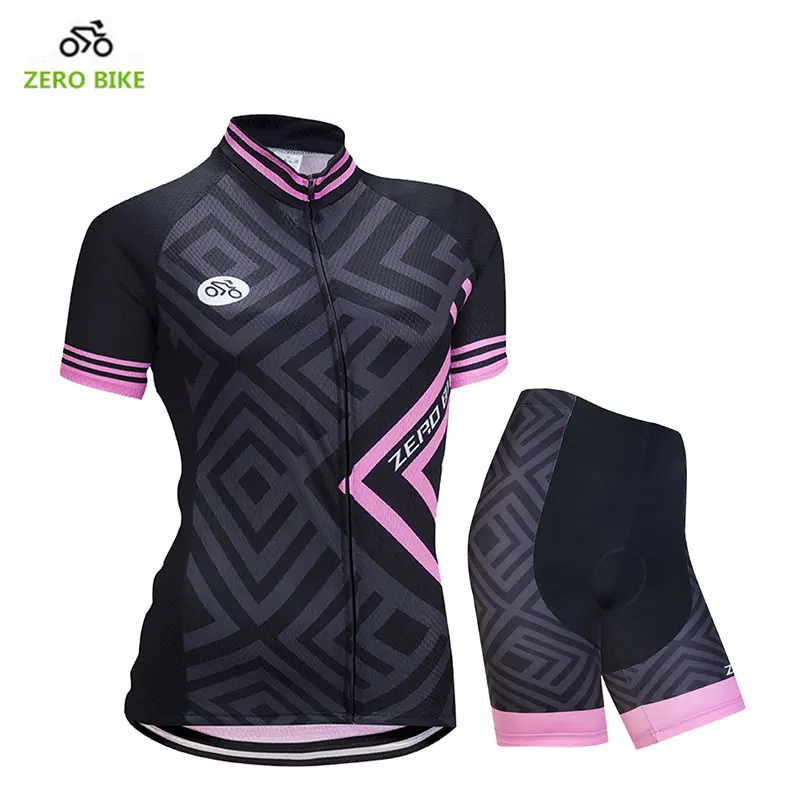 

ZEROBIKE Outdoor Sports MTB Bike Jersey 4D Padded Shorts Women's Breathable Polyester Shirt Top Cycling Clothing Ciclismo