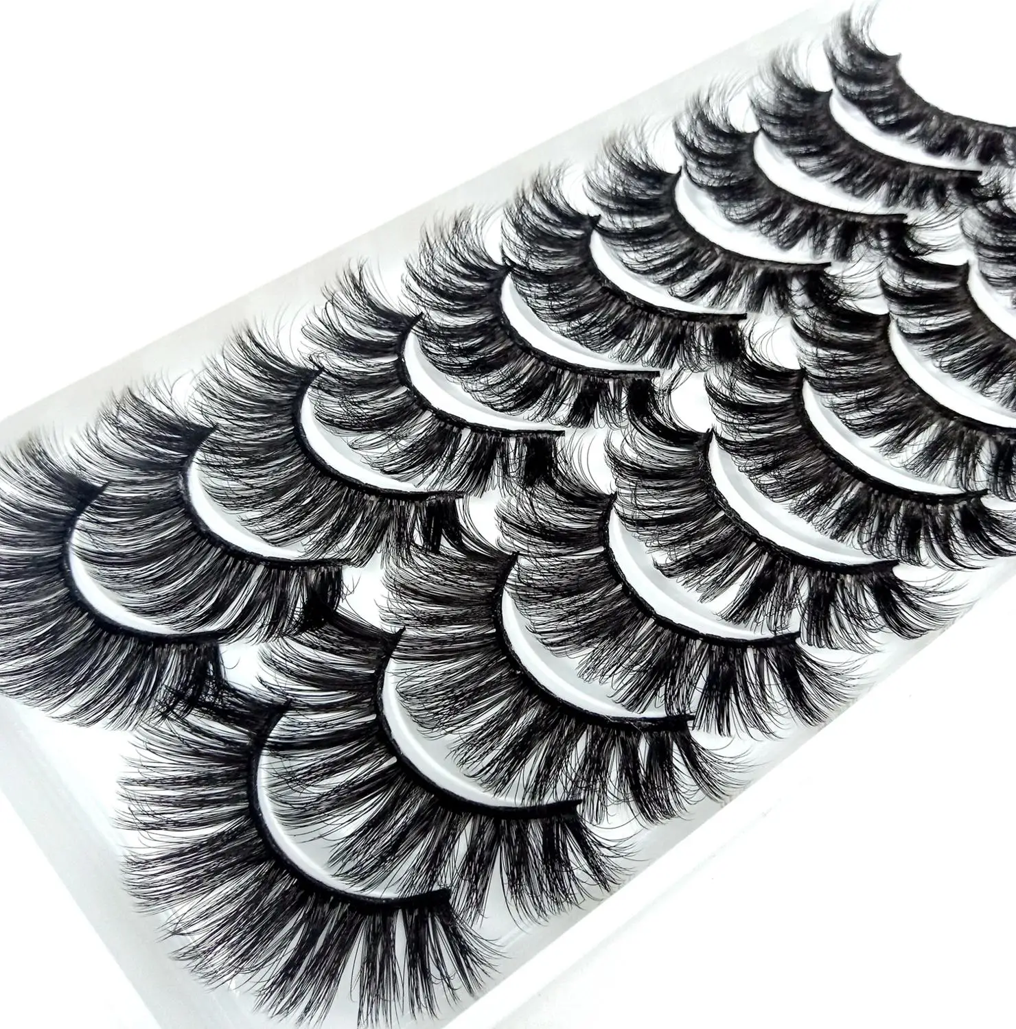 NEW 10 Pairs 8-25mm 3dMink Lashes Bulk Faux Thick Long Wispy Natural Mink Lashes Pack Short Wholesales Natural False Eyelashes