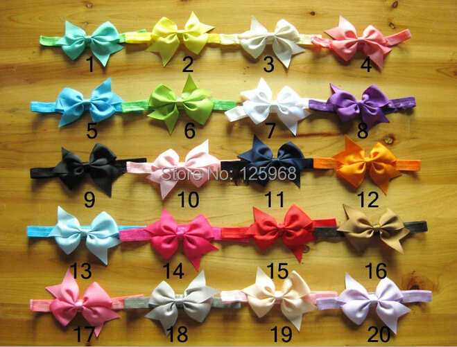 

Free Shipping 40pcs/lot New Turban Elastic Headbands swallow tail ribbon bowknot hair bands Elastic Head Band Accessories