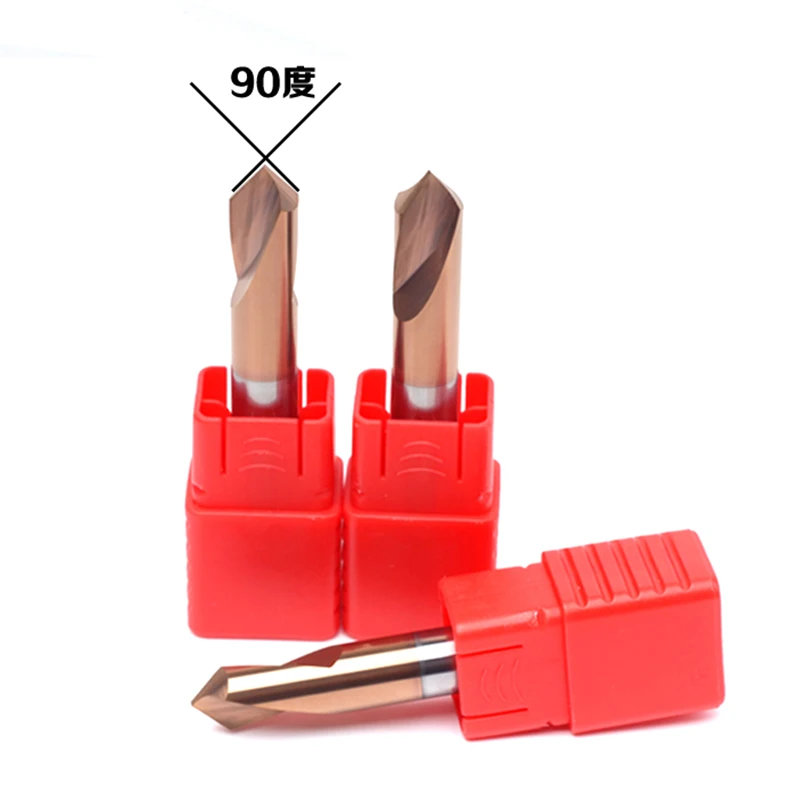 1PCS HRC55 3MM 4MM 5MM 6MM 8MM 10 12mm 90 Degree Spot Drill Bit for Machining Hole Drill Chamfering Tools Tungsten Carbide Steel