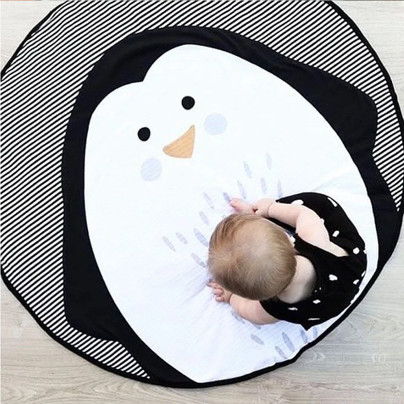 MOTOHOOD Cartoon Penguin Animal Baby Infant Creeping Mat Cotton Blend Play Mat Blanket Play Game Mat Room Decoration 95cm