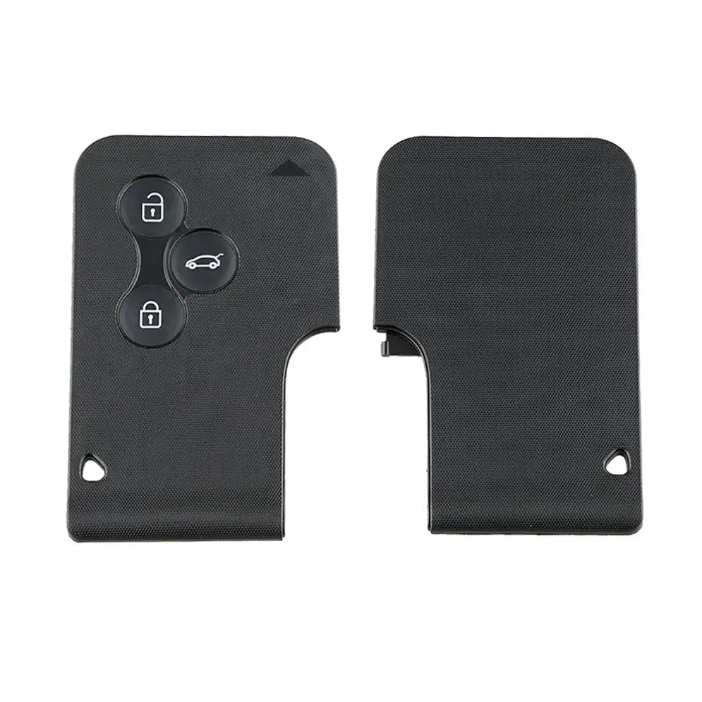 3 Buttons Black Keyless Entry Replacement Key Remote Fob Card Shell Case for Renault Clio Renault Megane