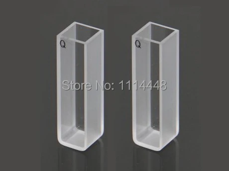 

2pcs/lot 10 mm 3.5ml New Standard Quartz Cuvette with PTFE Stopper Lid Acid-proof and alkali-proof