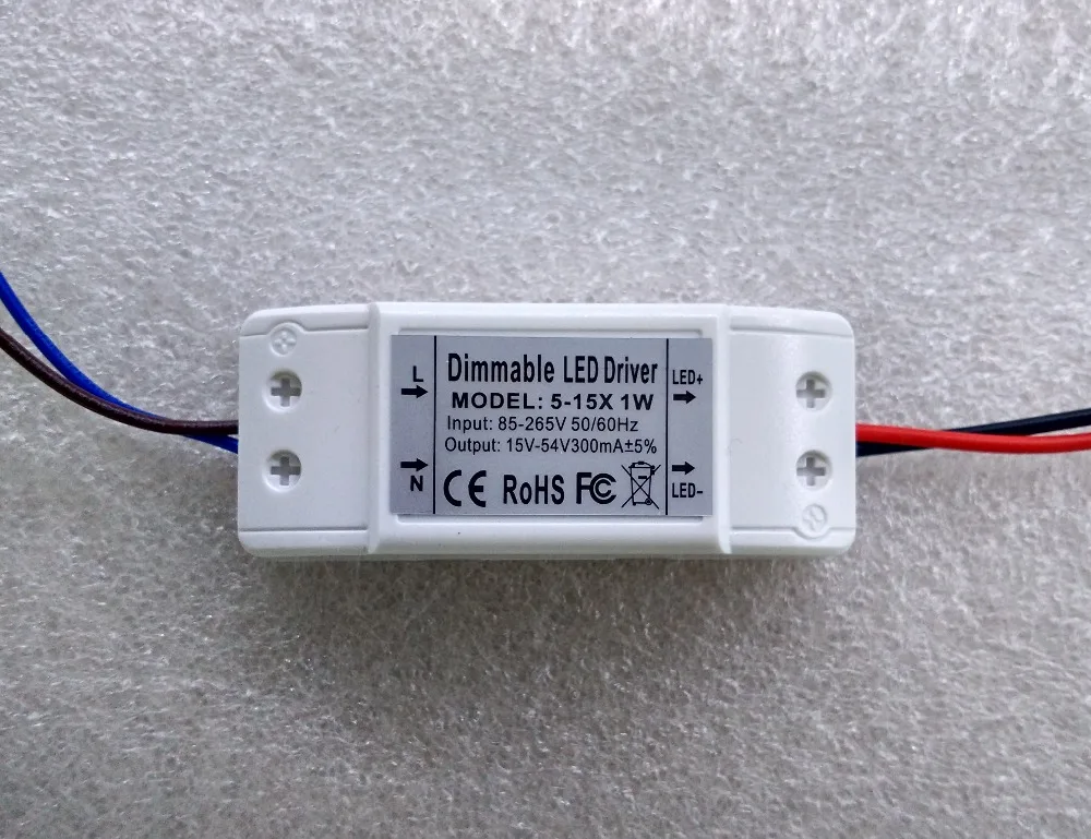 Dimmable LED Driver LED power supply 5-15w 300ma 15-54v output led bulb light downlight lamp spotlight driver