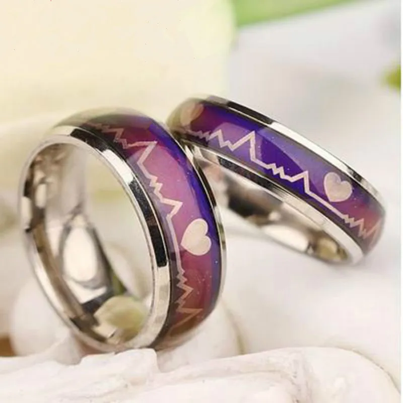 Women Men Emotion Feeling Changing Color Mood Temperature Couple Ring Jewelry