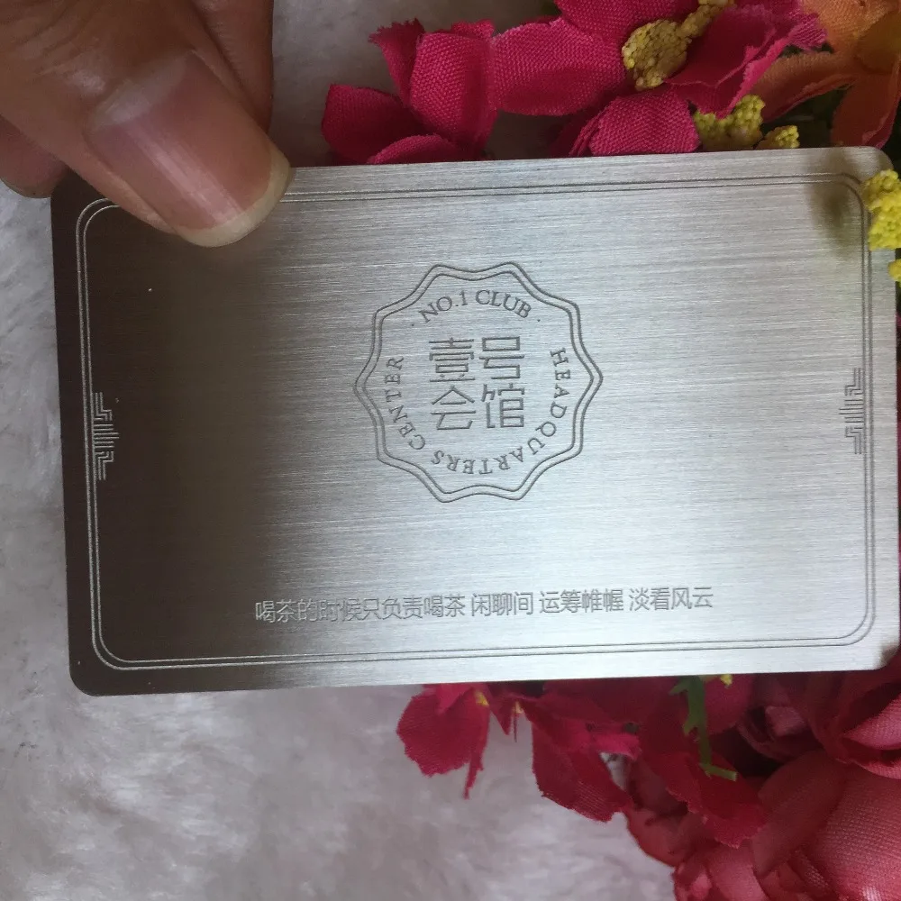 Factory Price 100 Pcs Customized Stainless Steel Metal Visiting Card