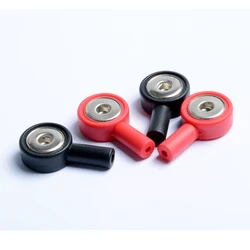 Conector de fios de chumbo TENS vermelho e preto, Pin para Snap Connector, Pin 2mm para 3.5mm e 3.9mm, 8 pcs