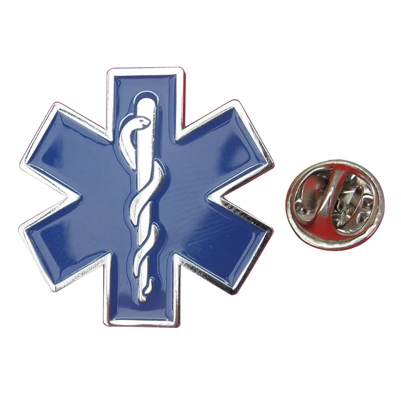 Star of Life Lapel Pin Badge Medical Symbol Brooch Caduceus Ambulance Paramedic