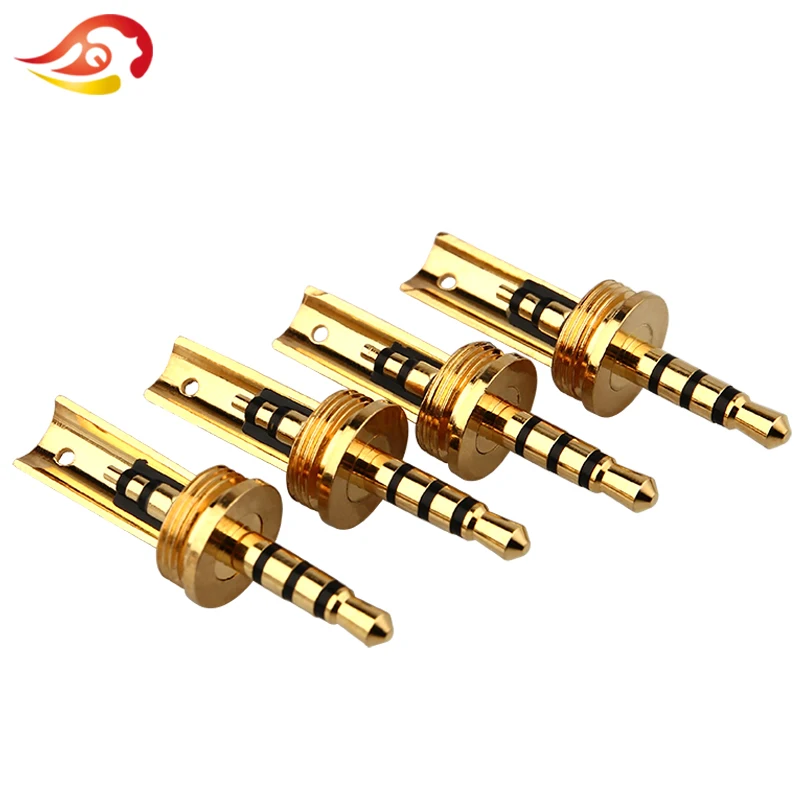 QYFANG 2.5mm Audio Plug 4 Poles Jack DIY Wire Connector Stereo Splice Adapter HiFi Earphone Solder Pure Copper Metal Plugs Jacks