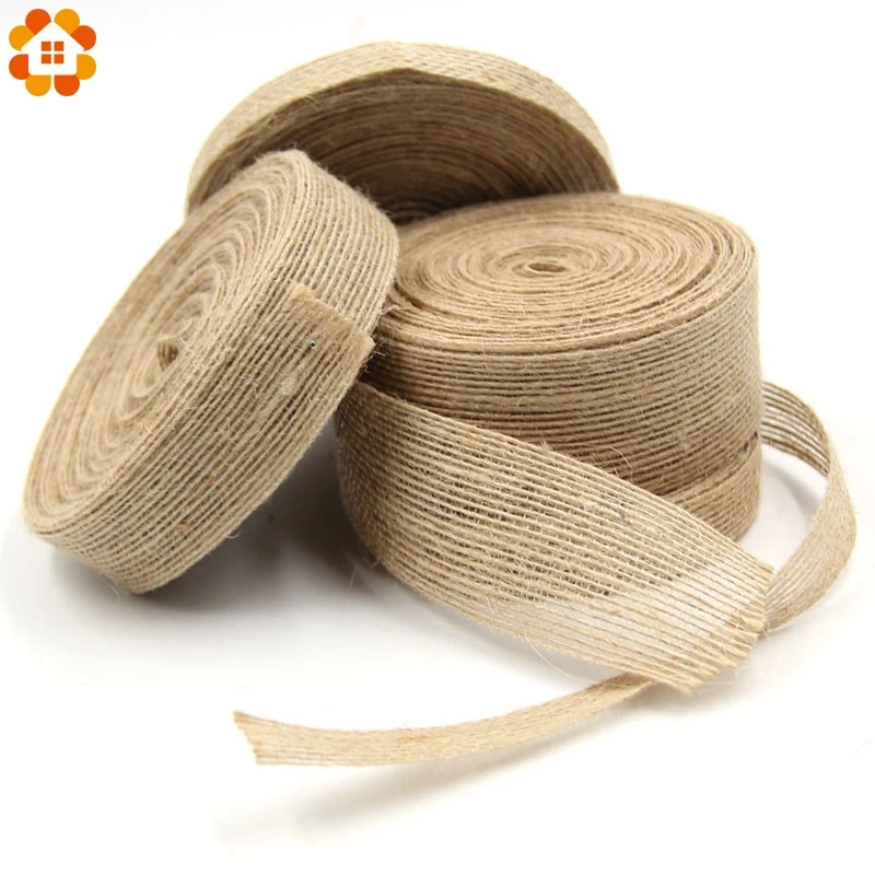 

10M/Lot Jute Burlap Rolls Hessian Ribbon Lace Rustic Vintage For Home Garden Wedding Decoration DIY Ornament Burlap Supplies