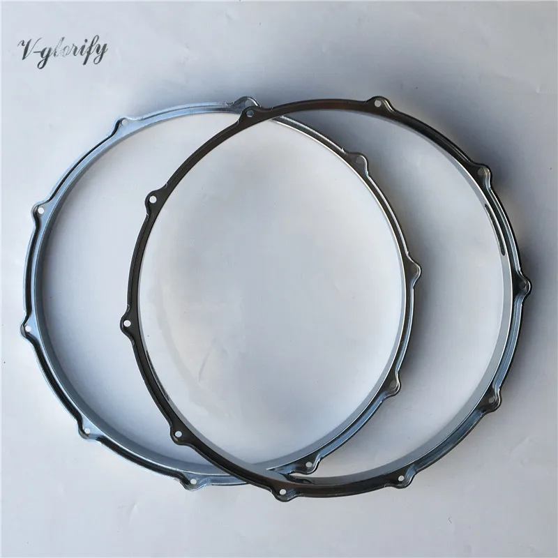 14 Inch 10 Hole Aluminum Alloy Die-cast Snare Drum Rim Drum Hoop One Pair Drum Snare