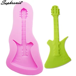 Sophronia M089 3D Violin Silicone  Chocolate Mold Guitar Fondant Cake Decorating Tools Sugar Candy Baking Molds Candle Moulds