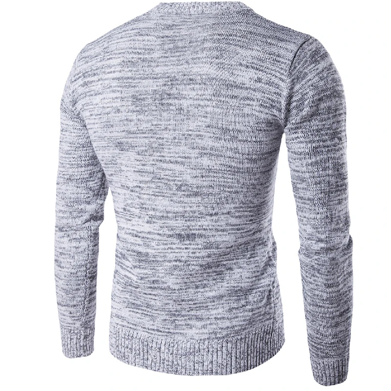 New 2018 Men\'s Knitting Pullovers Sweater Casual Long Sleeve O-Neck Sweater Wool Slim Plus Size Gray Men Pullovers Sweater 2XL