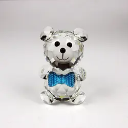 Beautiful Little Lovely Crystal Bear Animal Figurines Wedding Christmas Gifts Teddy Bear's Baptist Gift Home Decoration