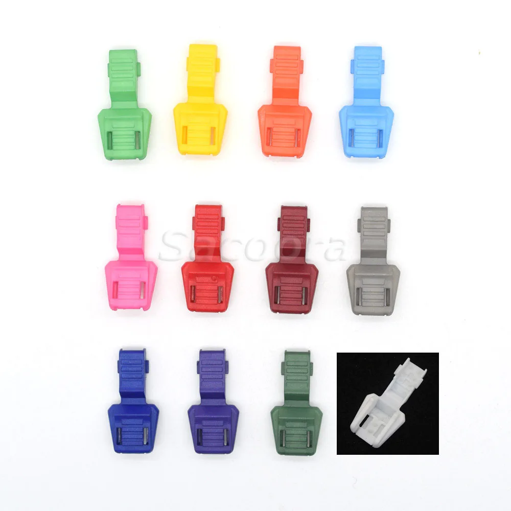 12pcs Colorful Zipper Pull Cord Ends For Paracord & Cord Tether Tip Cord Lock Plastic 12 Colors