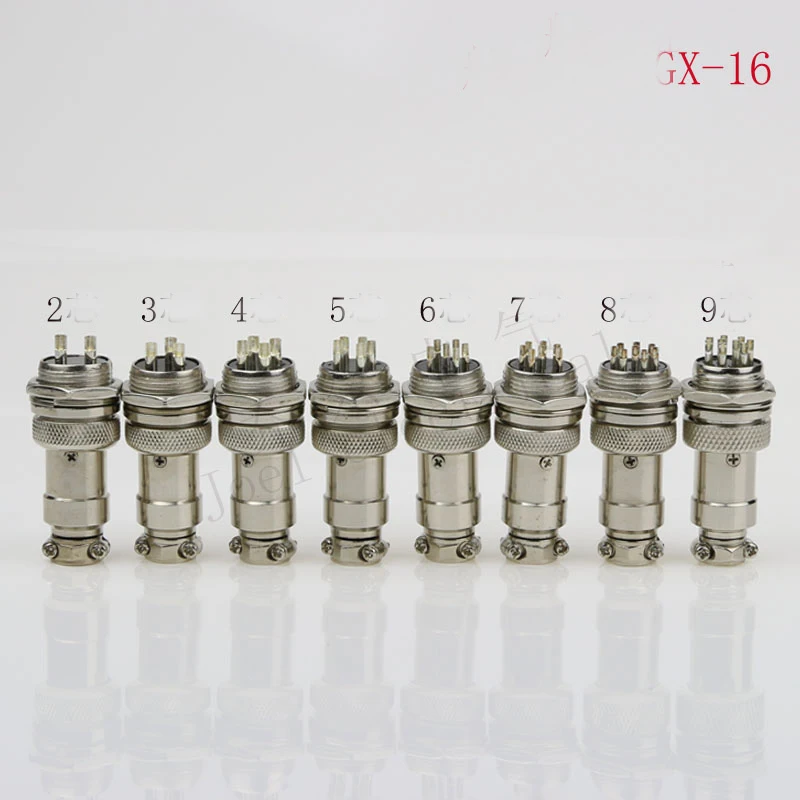 5pcs Small Air Plug Male & Female plug Diameter 16mm GX16 8pins core cable connector GX-8pin