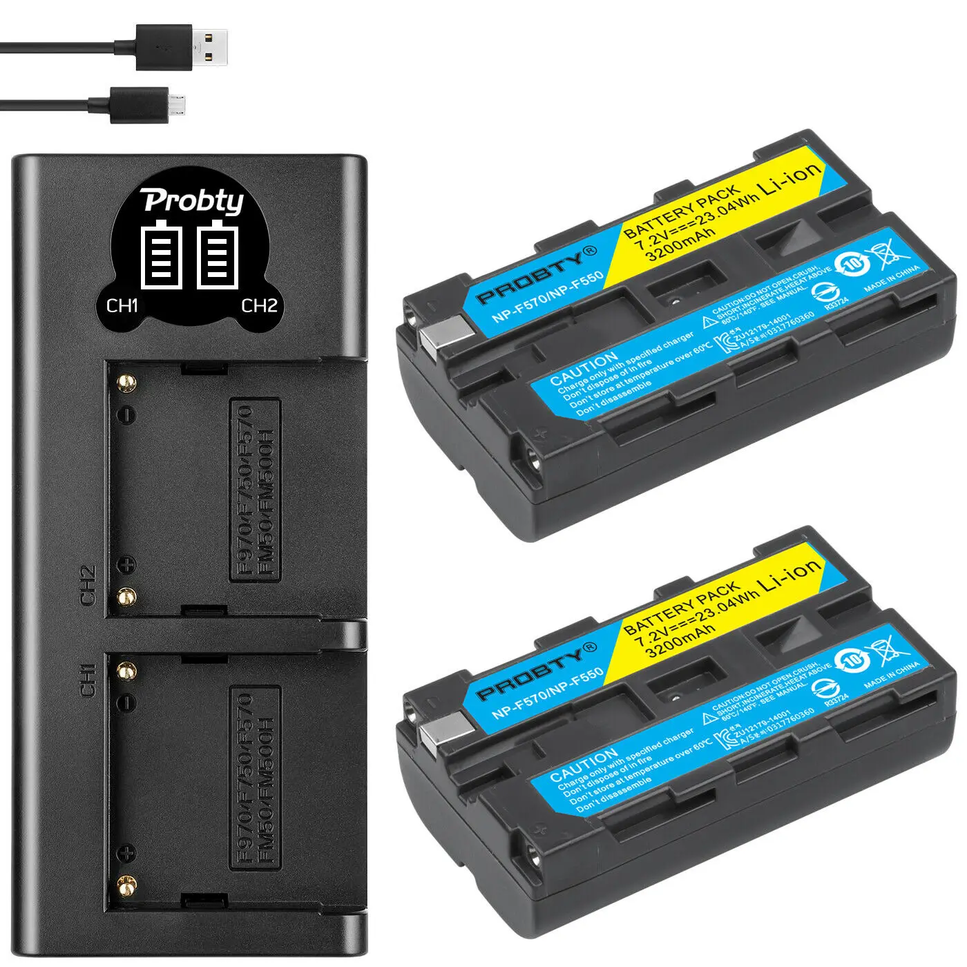 7.2V3200mah NP-F550 NP-F330 NP F550 NP F330 bateria aparatu + LED ładowarka z podwójnym portem USB dla Sony NP-F550 NP-750 YONGNUO światła kamery