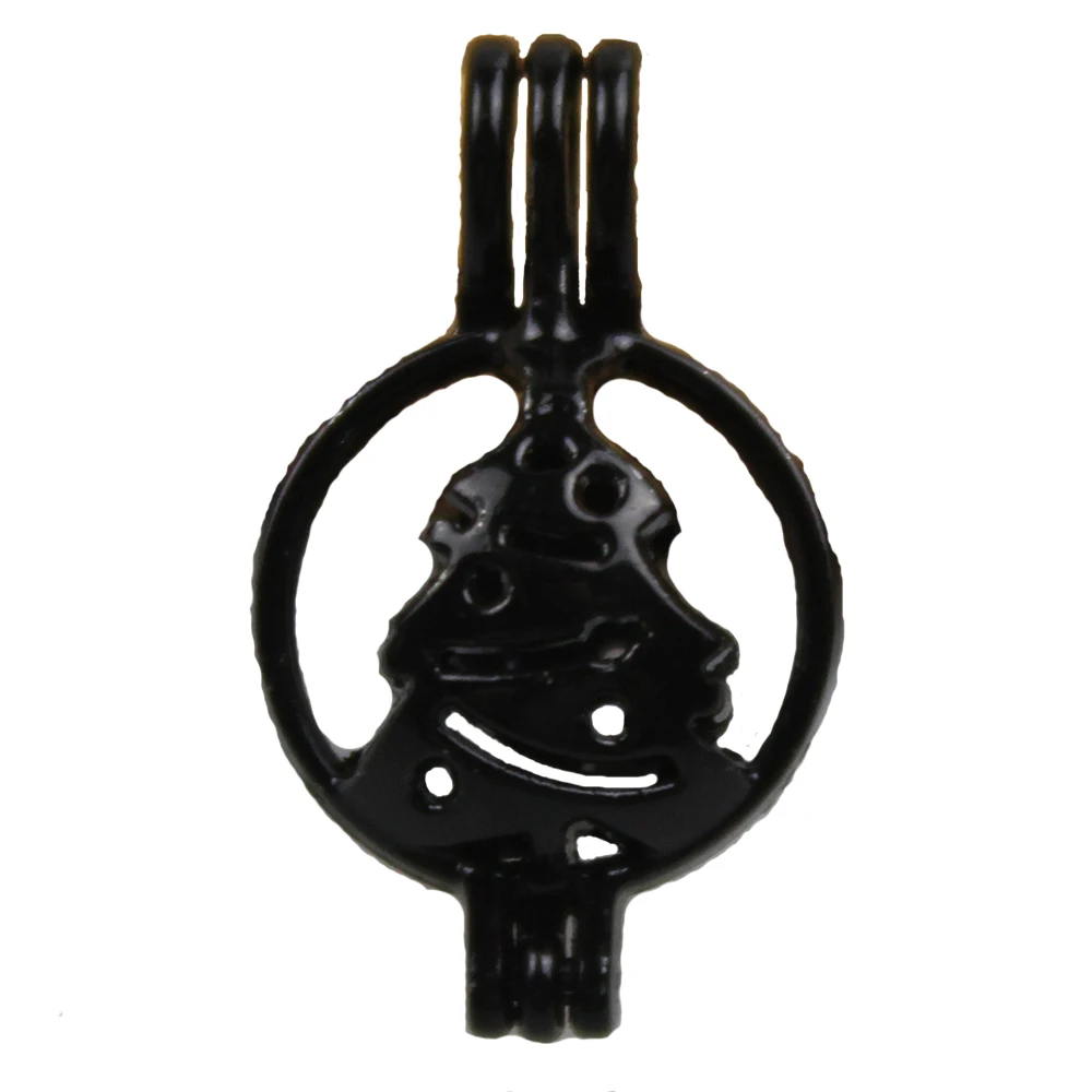 5pcs Black Plated,Strange shape Small Cage,Alloy Material Accessories，Perfume Essential Oil Aromatherapy Diffuser Pendant