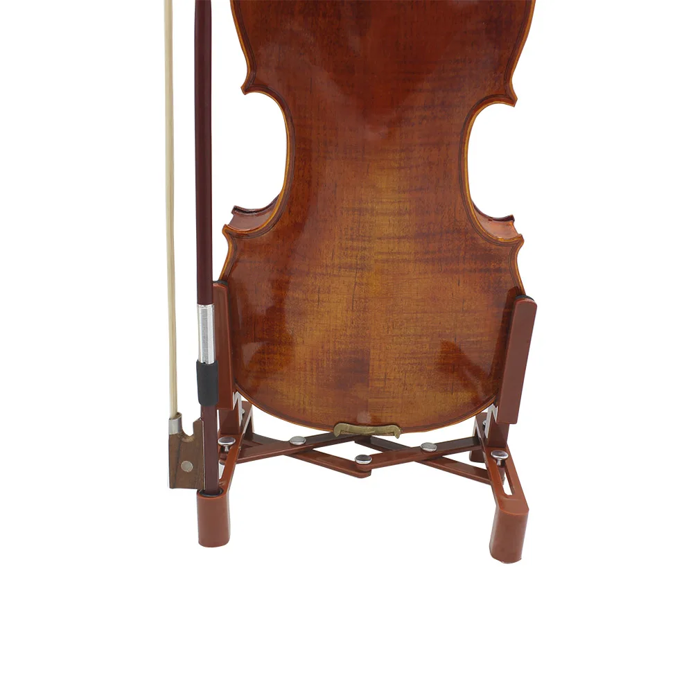 MoonEmbassy Portable Fold Violin Stand with Bow Holder include a Rosin Violin Accessories