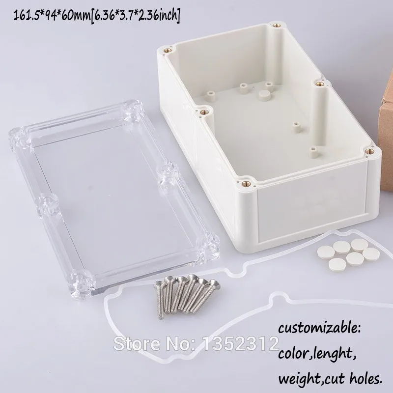 2 pcs/lot 161.5*94*60mm IP68 weatherproof enclosure plastic box for electronic project IP68 waterproof outlet box junction case