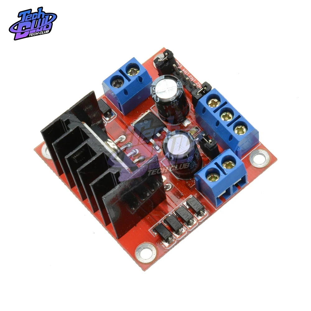 L298N Driver Board Module L298 Stepper DC Motor Car Robot Shield Expansion Development Board Plug-in Capacitor for Arduino