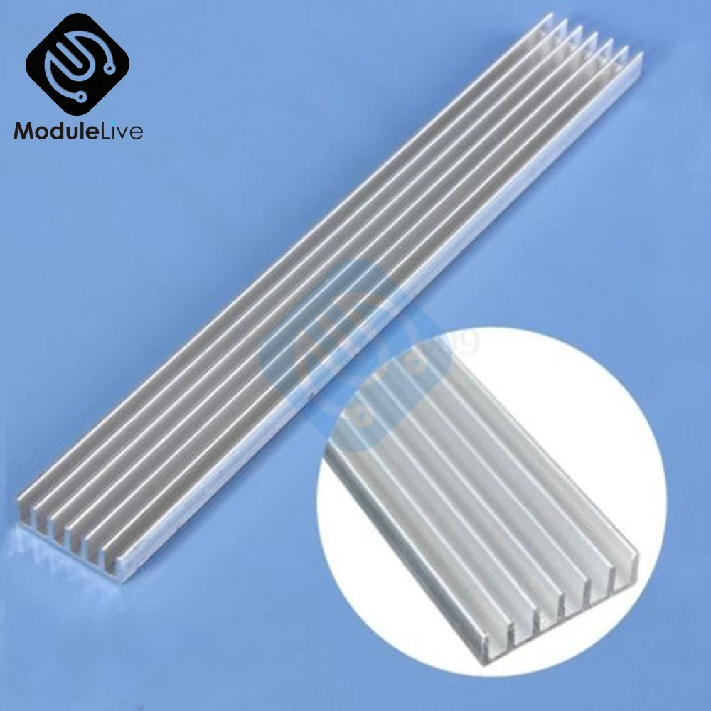 Silver-White Heat Sink LED 150x20x6mm Heat Sink Aluminum Cooling Fin 150x20x6 150*20*6