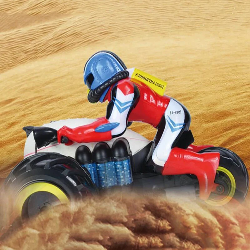 2.4G RC Car Dirt Bike Rock Crawler Amphibious Radio Control Motorcycle Stunt Racing Vehicle Model Light Electric Hobby Toys