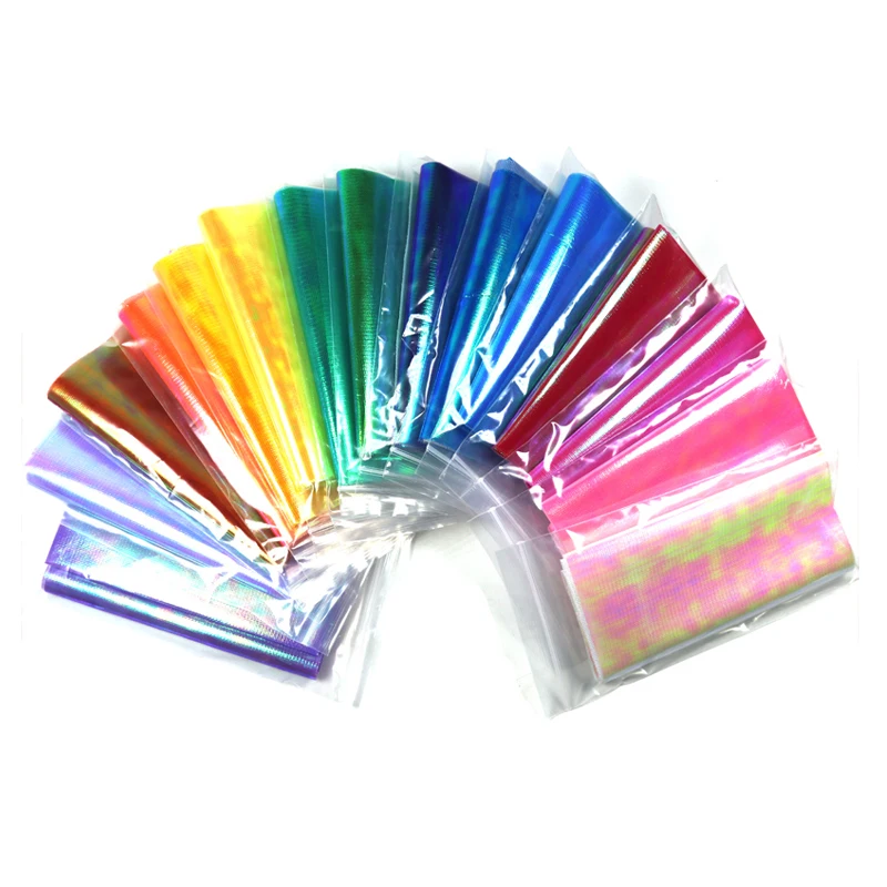 Wifreo 15cmX110cm Metalic Holographic Flash Film Mesh Back Durable Sabiki Fish Skin Assit Hook Wing Material Shrimp Fly Back