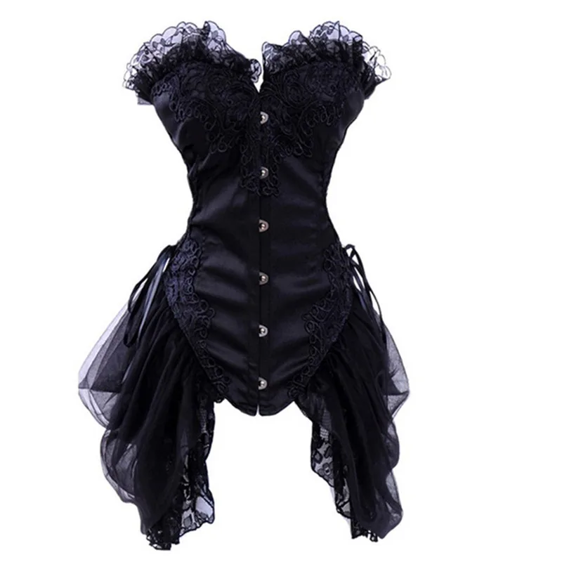 Corsetti Vintage in pizzo a rete Steampunk corsetto sottoseno Sexy corsetto legante corsetto gotico corsetti da donna sexy