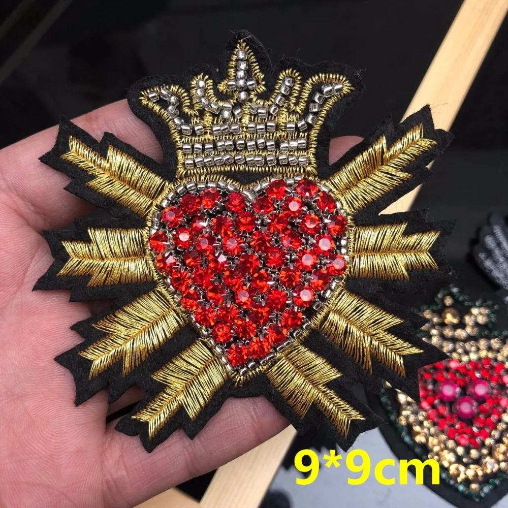 Hand-stitched nail bead water drill crown love patch cloth paste radish patch stick diy clothing shoes and hats decorative socks