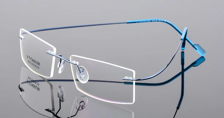 Ultra-light rimless Optical frame men women Titanium Alloy eyeglasses frame Myopia Prescription glasses frames 9 colors