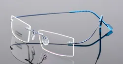 Ultra-light rimless Optical frame men women Titanium Alloy eyeglasses frame Myopia Prescription glasses frames 9 colors