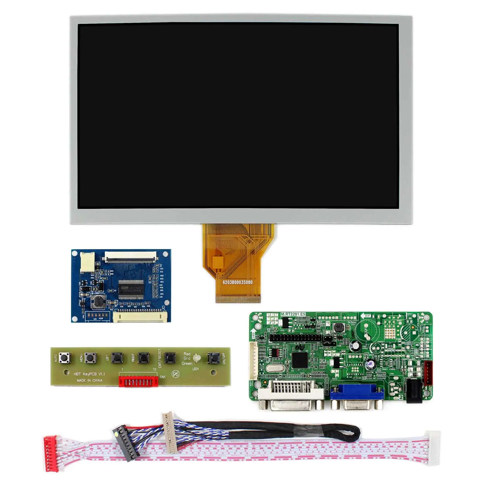 DVI+VGA LCD Controller Board With 8inch 800X480 AT080TN64 LCD Screen