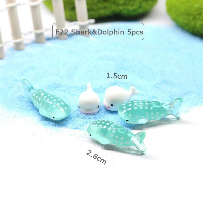 New Micro Fairy Garden Decoration Ornament Cute Dolphin Model Figures DIY Aquarium Accessories Beach Starfish Shell