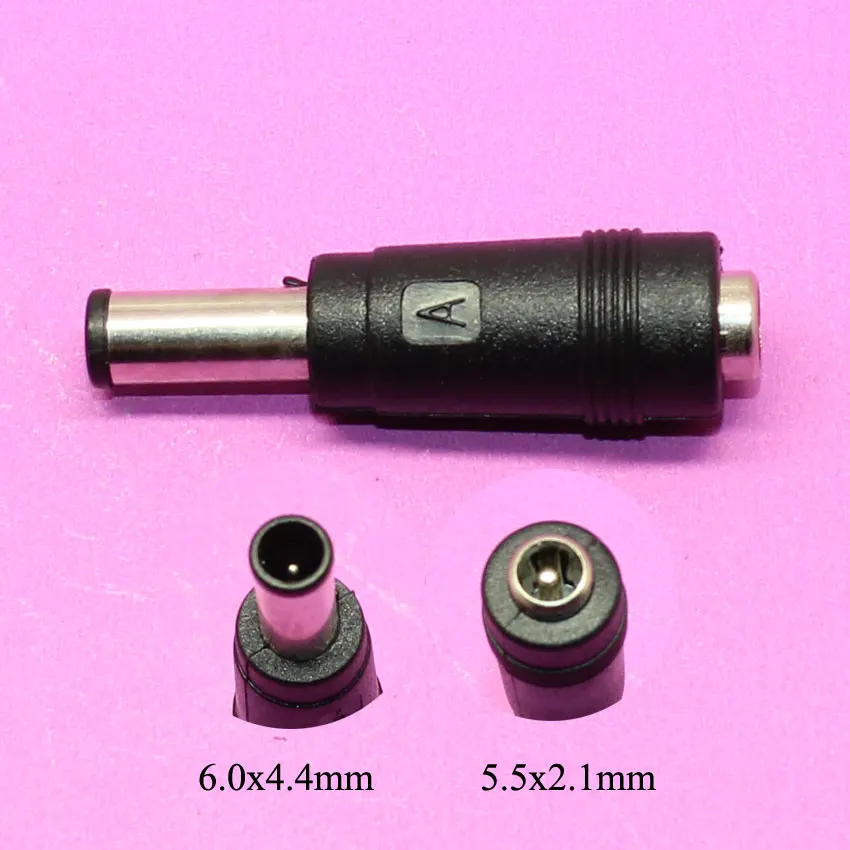 Yuxi 1 pç dc power 4.0*1.7mm 6.0*4.4mm plugue macho para 5.5*2.1mm fêmea conector do adaptador para psp sony vaio notebook