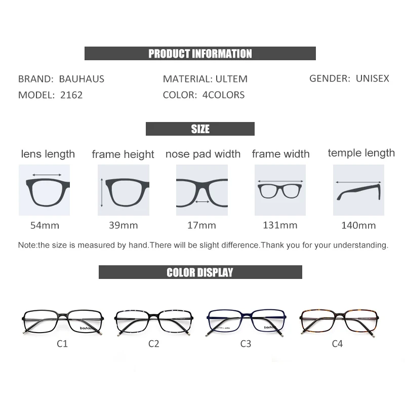 bauhaus ultem Glasses Frame Unisex Ultralight Square、Ultrafine border Myopia Prescription Eyeglasses Metal Full Optical Frame