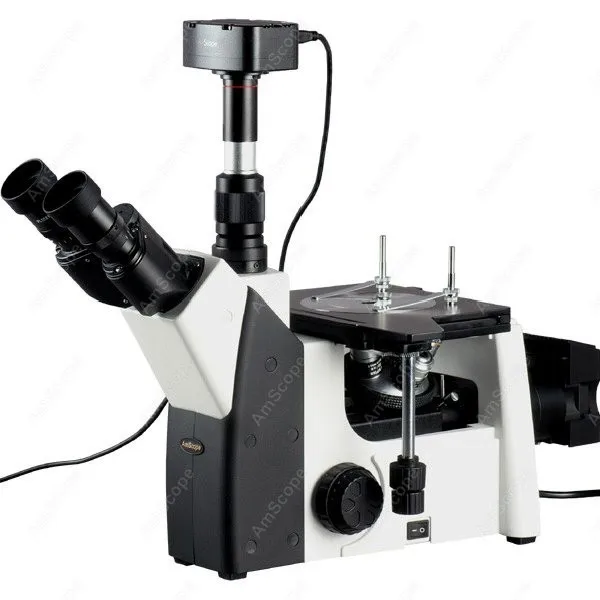 Inverted Metallurgical Microscope--AmScope Supplies 50X-1000X Inverted Metallurgical Microscope + 10MP Camera Windows & Mac SO X