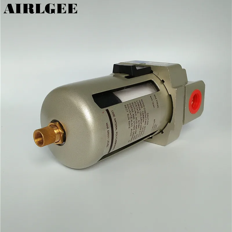 Filtro de ar pneumático com separador de óleo e água para processador de ar pt de 1/2 polegadas