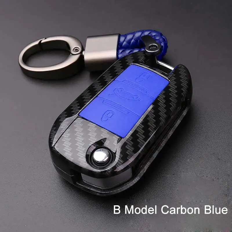 Carbon fiber car remote key cover case holder protect for Peugeot 301 308 308S 408 2008 3008 4008 5008 Car Accessories key case