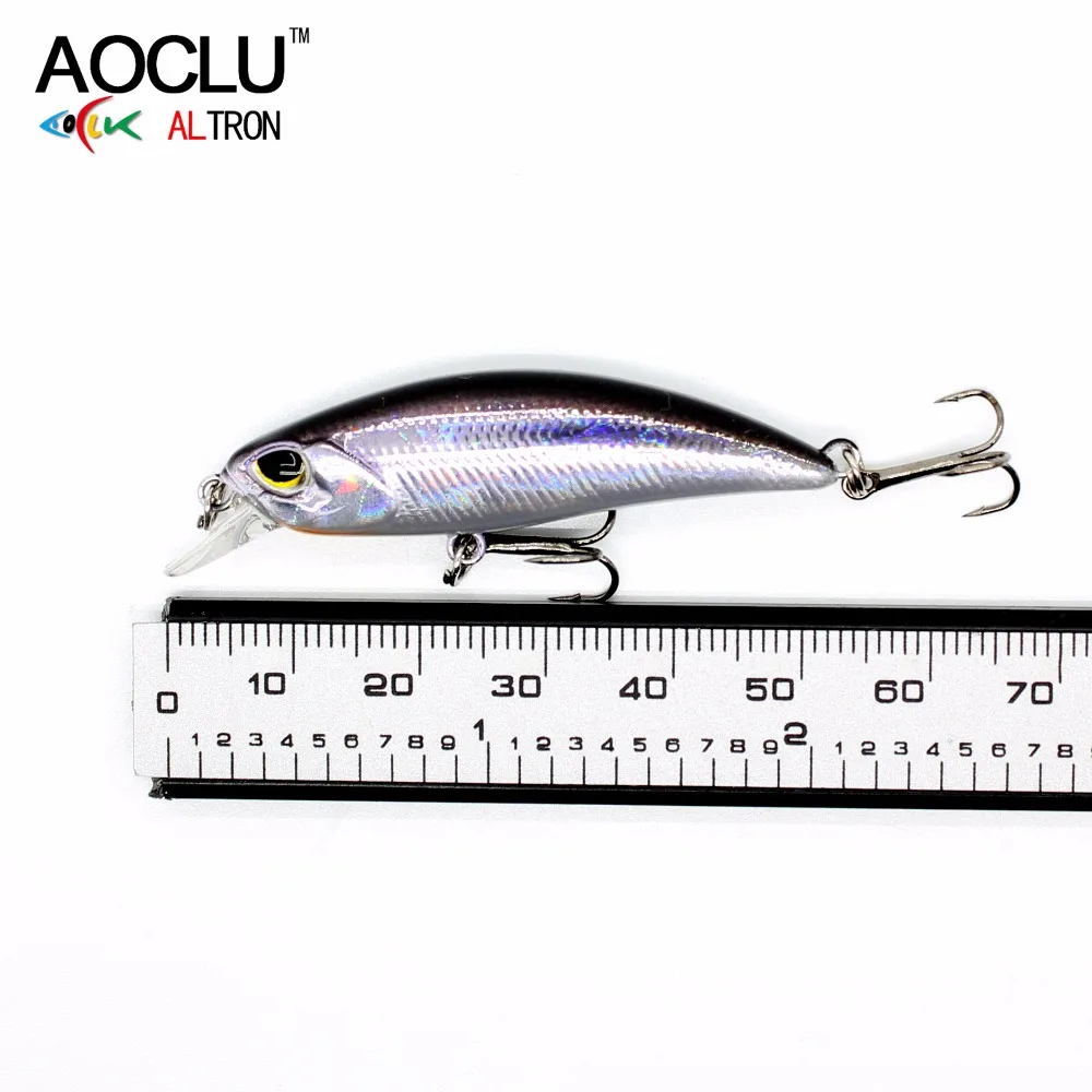 AOCLU Small Sinking Wobbler Jerkbait 50mm 4.0g Hard Bait Minnow Lure For Inshore Trout Bass Rock Boat Fishing Fresh Saltwater