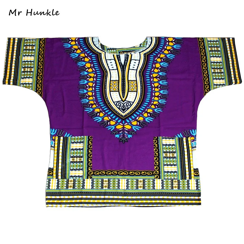 

Mr Hunkle XXXL Dashiki T-shirt 100% Cotton African Traditional Print Dashiki Shirt for Men fast shipping