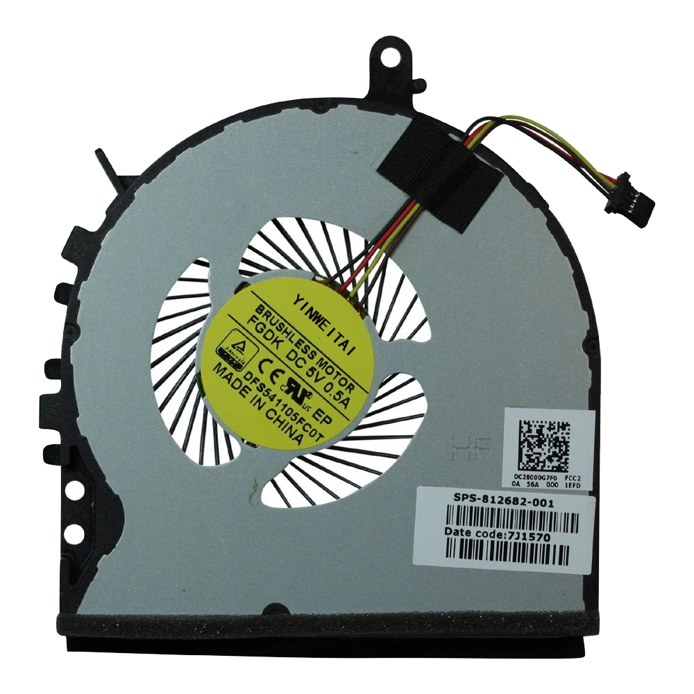 

Fan for HP ENVY 15-AE 15-AE018TX AE021TX AE019TX 15-AE124TX 812682-001 DFS541105FC0T FGDK DC28000G7F0 EF75070S1-C390-S9A