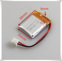li-po XHR-2P 2.54 3.7V 600mAh 602530 polymer lithium battery MP3 sound card reading machine battery
