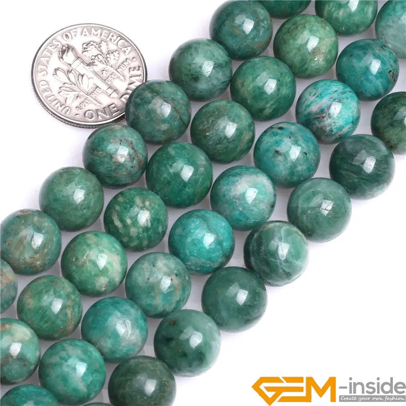 Natural 6mm 8mm 10mm Russian Amazonite Round Stone Loose Beads For Jewelry Making Strand 15 Inch