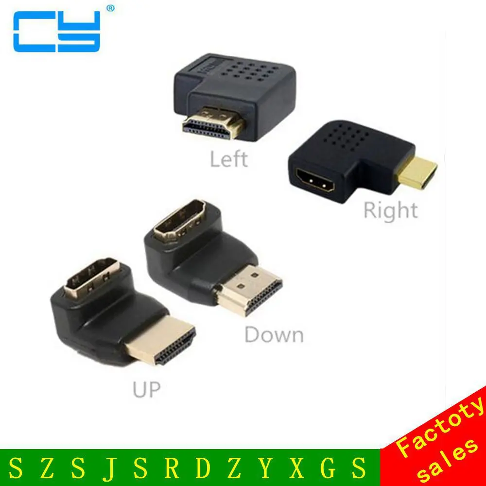 male to HD-compatible female cable adapter converter extender 90 degrees angle 270 degrees angle for 1080P HDTV hd adapter