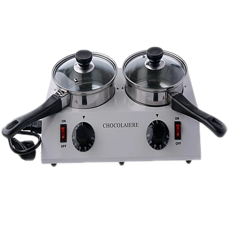 

Home Use 2 Pot Chocolate Melting Pot Chocolate Thermostatic Furnace Melting machine stainless steel pot