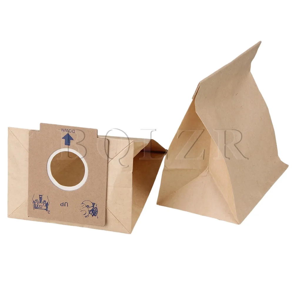 BQLZR 10pcs 95x112mm Diameter 50mm Vacuum Kraft Paper Bag 00018 Disposable Replacement for ZW1200-211 Khaki