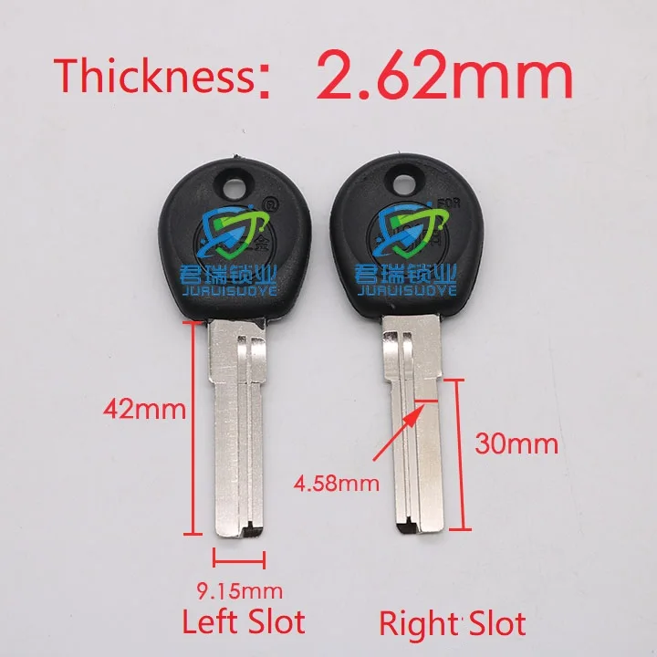 10 pz x chiave sinistra e destra embrione casa chiave lama di ricambio lunghezza 42mm JF041