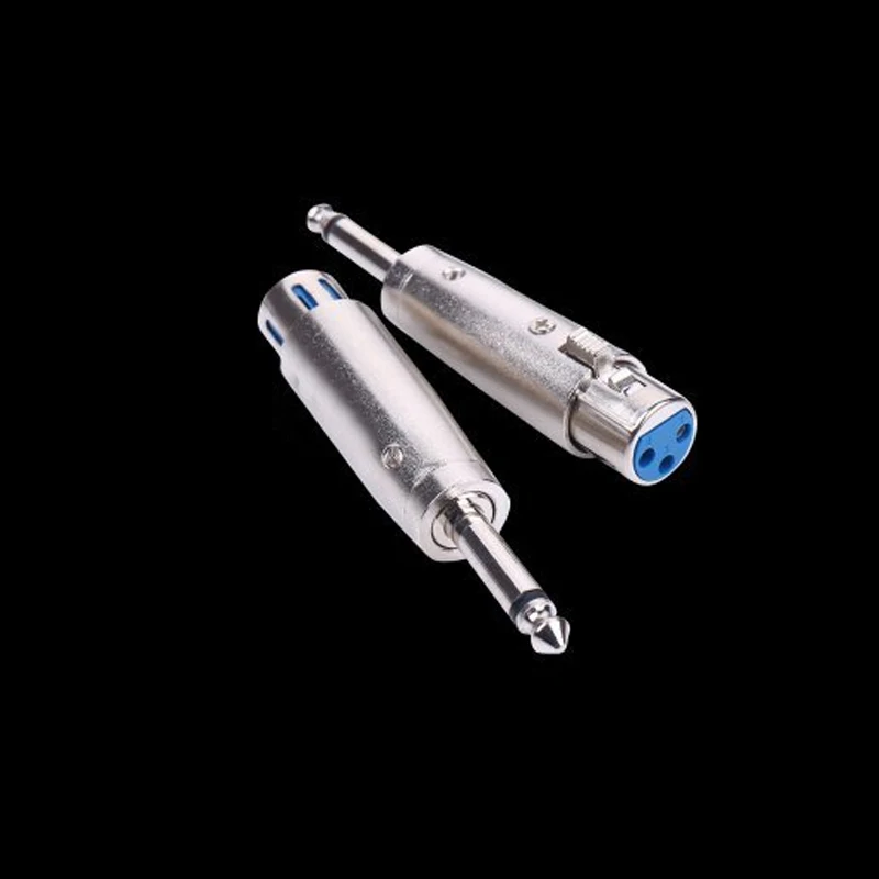 High Quality 1pcs Silver-colored 3 Pin XLR Female To 1/4\